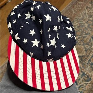 Red Striped Hat with Stars